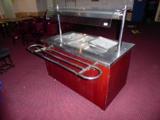 * mobile carvery unit heated well and hot gantry 1350 wide with hot cupboard to rear