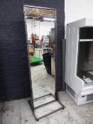 * double-sided freestanding industrial effect mirror 650 x 20 40