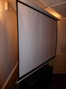 * optima dlp digital projector with automatic electric retractable screen and remote