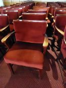 * 10 armchairs vintage red velvet cabaret / cinema style