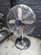 * retro desk fan 12-inch blade chrome
