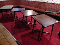 * set of 4 pub tables rectangular 700 x 600 ,one is 1000. x 700