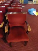 * 10 armchairs vintage red velvet cabaret / cinema style