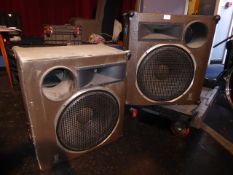 * pair of Gee electronic speakers with 14 inch cones