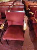 * 10 armchairs vintage red velvet cabaret / cinema style