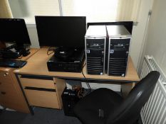 *Four HP Desktop Computer and Three Monitors