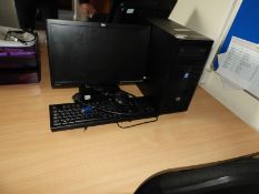 *HP Desktop Computer with Intel i3 Processor, Monitor, Keyboard and Mouse