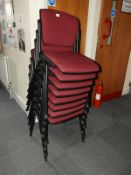 *Eight Stackable Office Chairs