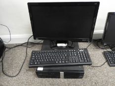 *HP Desktop Computer with Benq Monitor, Keyboard and Mouse