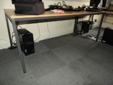 *Office Table with Light Beech Top on Grey Frame