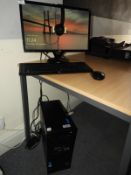 *HP Desktop Compeer with Intel i3 Processor, Benq Monitor, Keyboard, Mouse, and Headphones