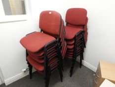*Fourteen Stackable Office Chairs (red)