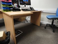 *Single Pedestal Work Station with Left-Hand Return