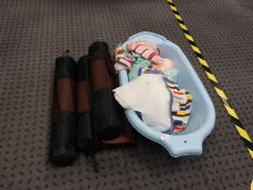 *Four Yoga Mats, and a Baby Bath etc.