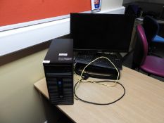 *HP Desktop Computer with Intel Core i3 Processor, Philips Monitor, Keyboard and Mouse