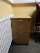 *Standalone Three Drawer Unit in Beech Finish