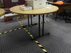 *Circular Meeting Room Table with Folding Legs