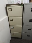 *Four Drawer Foolscap Filing Cabinet (coffee & cream)