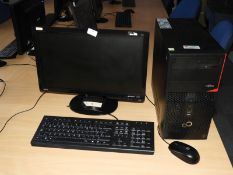 *Fujitsu Desktop Computer with Intel i3 Processor, Benq Monitor, Keyboard and Mouse