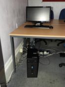 *HP Desktop Computer with Intel i3 Processor, Benq Monitor, Keyboard and Mouse