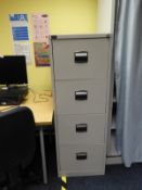 *Four Drawer Foolscap Filing Cabinet (grey)