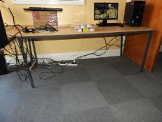 *Office Table with Light Beech Top on Grey Frame