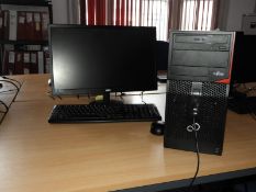 *Fujitsu Desktop Computer with Intel i3 Processor, AOC Monitor, Keyboard and Mouse