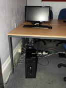 *HP Desktop Computer with Intel i3 Processor, Benq Monitor, Keyboard and Mouse