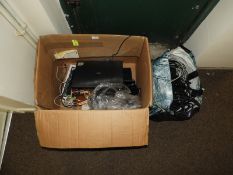 *Box Containing Assorted Laptop Computer, Keyboards, Christmas Lights, etc.