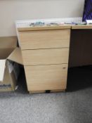 *Standalone Three Drawer Unit in Light Oak Finish