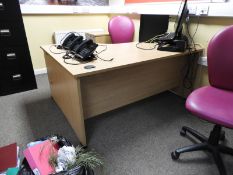 *L-Shape Desk with Right-Hand Return in Light Oak Finish