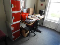 *Four Cubicle Lockers, Two Desks and an Operators Chair