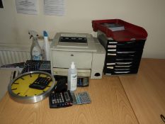 *HP Laser Printer and Assorted Office Sundries