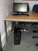 *HP Desktop Computer with Intel i3 Processor, Benq Monitor, Keyboard and Mouse