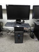 *HP Desktop Computer with Intel Core i3 Processor, Benq Monitor, Keyboard and Mouse