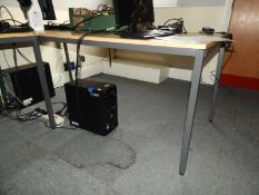 *Office Table with Light Beech Top on Grey Frame