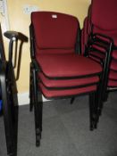 *Three Stackable Office Chairs