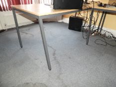 *Office Table with Light Beech Top on Grey Frame