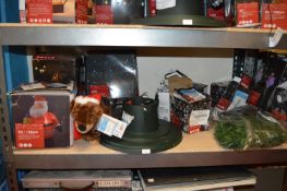 *Inflatable Santa, Sausage Dog, String Lights, Tre