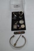 Assorted Silver Jewellery ~82g total; Bangles, Bro