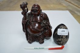 Chinese Buddha and a Xun Flute