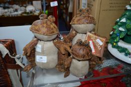 Three Frog Paperweights