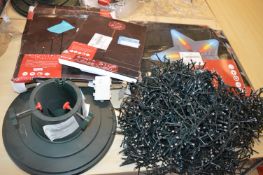 *Star Lights, Santa Stop Sign, String Lights, Tree