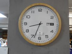 Wood Framed Wall Clock
