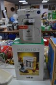 Salter Coffee Maker and a Bodum Cappuccino maker