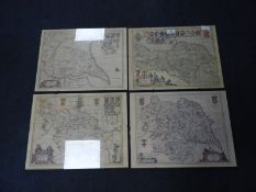 Four Framed Yorkshire Maps