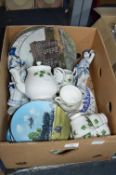 Pottery Items; Wall Plates, Tea Sets, etc.