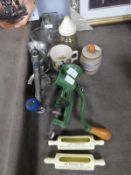 Vintage Kitchenalia; Mincers, Mugs, etc.