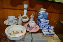 Assorted Pottery Items, Wedgewood, etc.