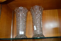 Two Large Glass Vases